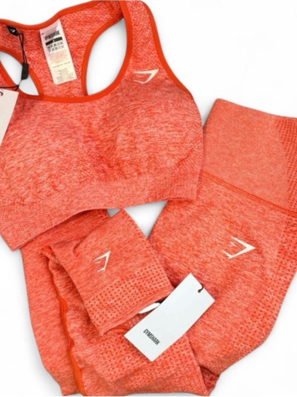 Gymshark Coral Seamless Sports Bra & Leggings Set